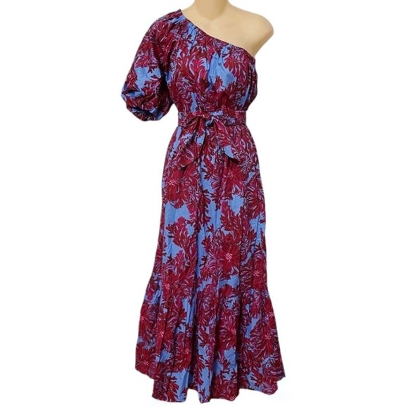Lilly Pulitzer Zelalynn One-Shoulder Maxi Dress in Abaco Blue NWT - Size 2 - Picture 7 of 9